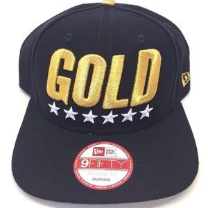 "GOLD" New Era 9FIFTY Men's Blue Original Fit